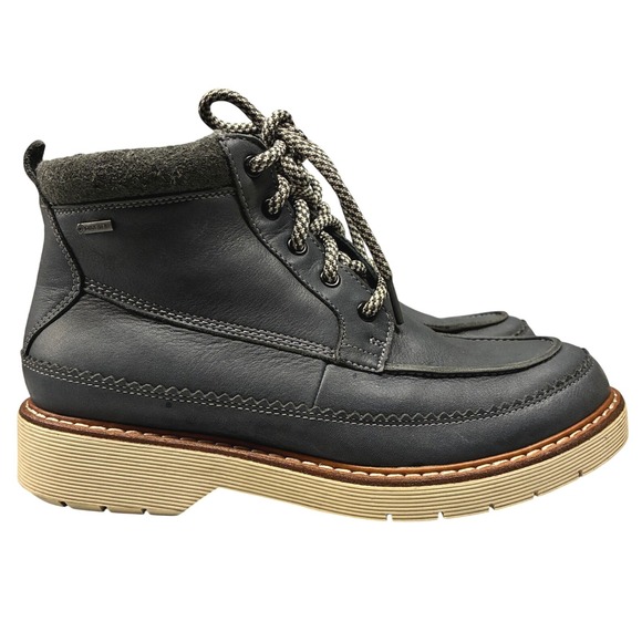 Clarks Shoes - Clarks Boots Women's 6.5M Navy Leather Waterproof Ankle Winter Hiking Outdoor